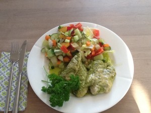 Lækker og velsmagende ret med en god sommersalt til 👏