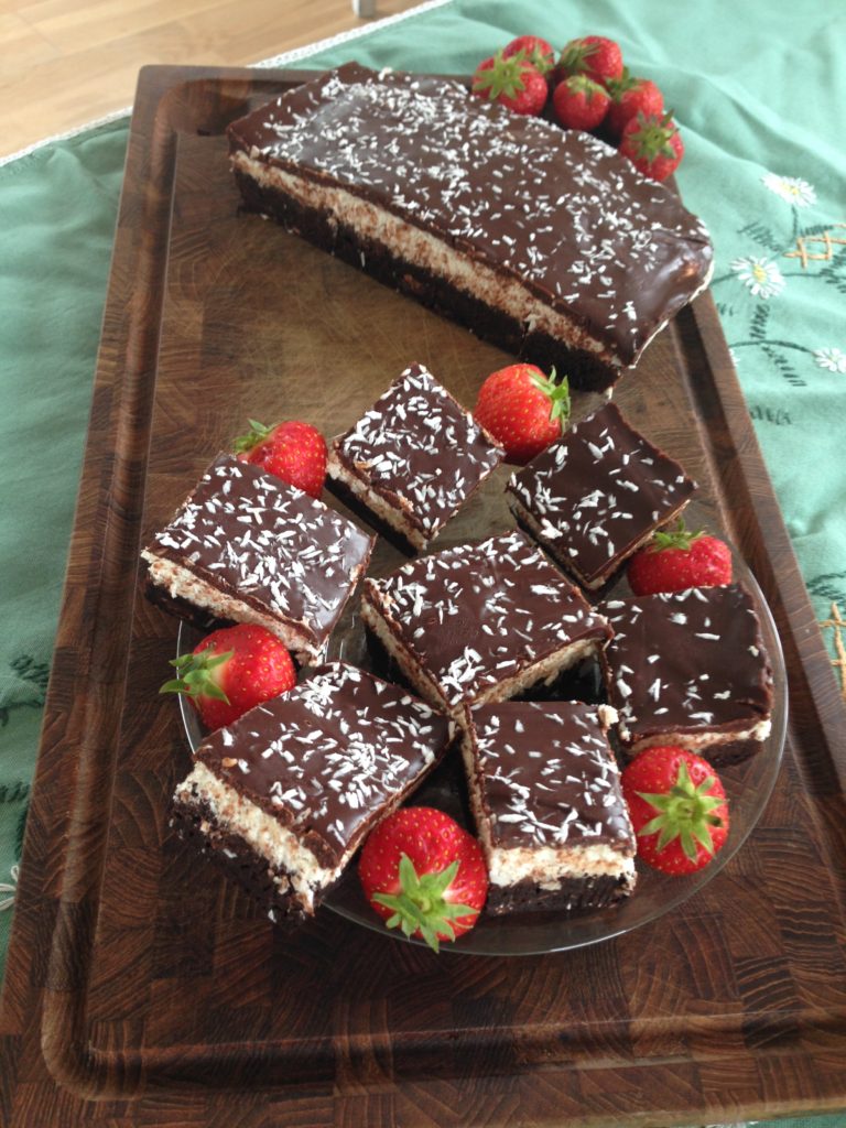 Chokolade-kokos-brownie