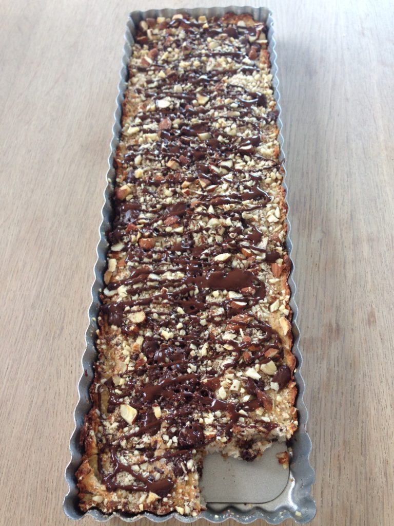 Kokos, banan og chokoladekage