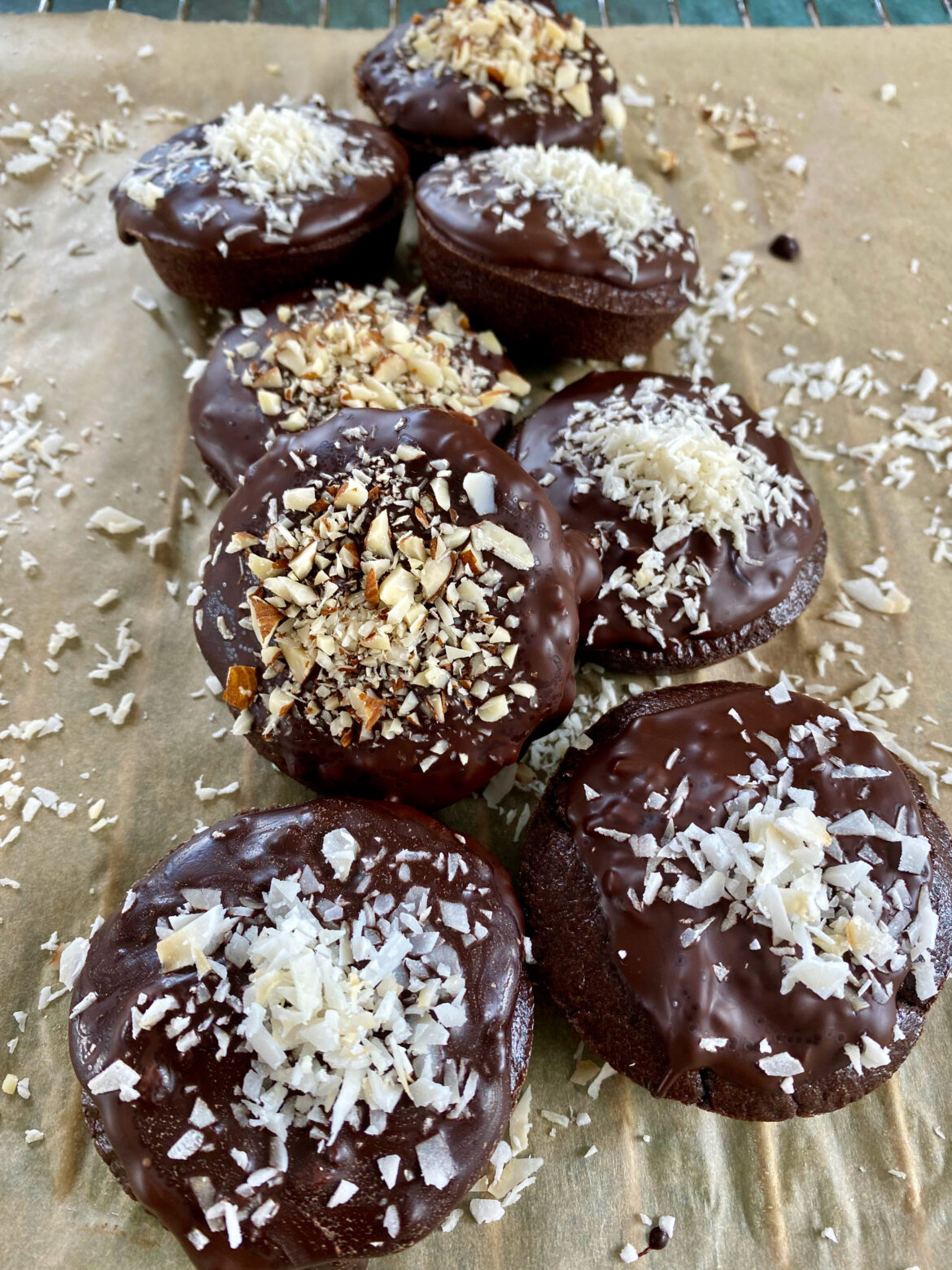 Chokolademuffins med karamelglasur